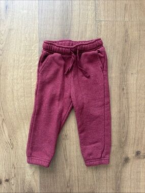 NWOT Size 18 mo Cozy Drawstring Jogger Pants - Burgundy